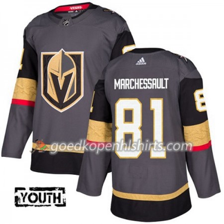 Vegas Golden Knights Jonathan Marchessault 81 Adidas 2017-2018 Grijs Authentic Shirt - Kinderen